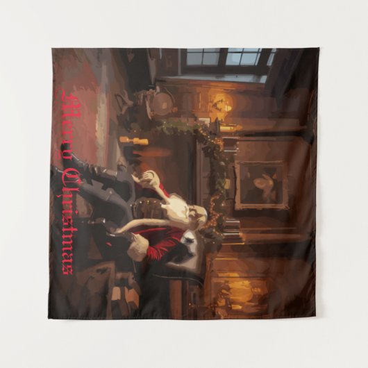 Tenture Père Noël Cosy Nook (Devant (Horizontal))