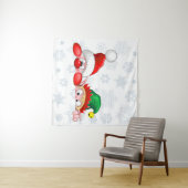 Tenture Père Noël et Elf Cute et drôle Caractères Pékin (En situation (horizontale))