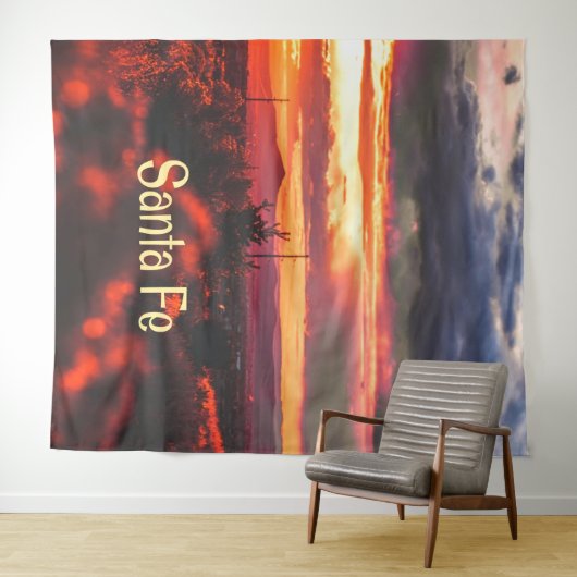 Tenture Père Noël Fe New Mexico Sun Set (En situation (horizontale))