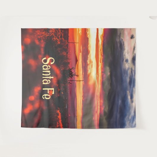 Tenture Père Noël Fe New Mexico Sun Set (Devant (Horizontal))