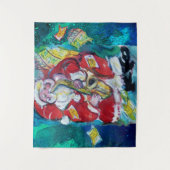 TENTURE PÈRE NOËL JOUER SAX, PARTI DE NOËL MUSICAL (Devant)