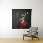 Tenture Père Noël Reindeer (En situation)