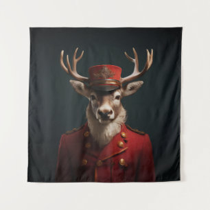 Tenture Père Noël Reindeer