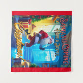 Tenture Père Noël vient de Chimney ! (Devant (Horizontal))