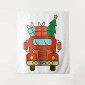 Tenture Père Noël vue de devant Joyeux Noël (Devant)