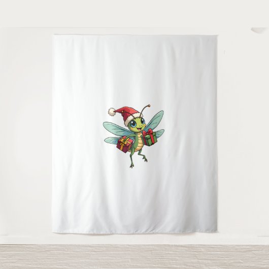 Tenture Père Noël's Dragonfly Helper (Devant)