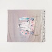 Tenture Perle iridescente Boho Chic Crâne Glam Floral Corn (Devant (Horizontal))