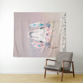 Tenture Perle iridescente Boho Chic Crâne Glam Floral Corn (En situation (horizontale))