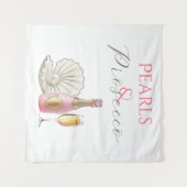 Tenture Perles et Fête des mariées rose Prosecco (Devant (Horizontal))