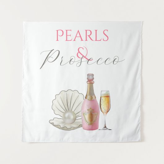 Tenture Perles et Fête des mariées rose Prosecco (Devant)