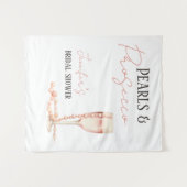 Tenture Perles & Prosecco Fête des mariées rose pâle (Devant (Horizontal))