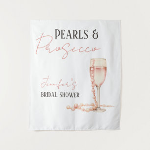 Tenture Perles & Prosecco Fête des mariées rose pâle