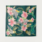 Tenture Perroquet motif mignon et sans couture sur gre (Devant (Horizontal))