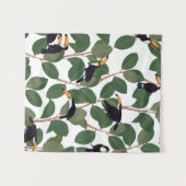 Tenture Perroquet toucan avec ficus palm feuilles sans sou (Devant (Horizontal))