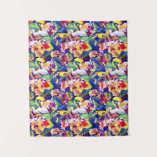 Tenture Perroquets d'aquarelle (Devant)