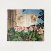 Tenture Perse Chat Rose Dryad (Devant (Horizontal))