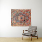 Tenture Perse Moquette Rouge noir  (En situation (horizontale))