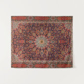 Tenture Perse Tabriz Noir Radial Géométrique  (Devant (Horizontal))