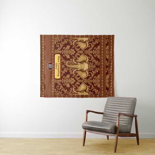 Tenture Personalized African: Elephant Mara Glory | Luxury (En situation (horizontale))