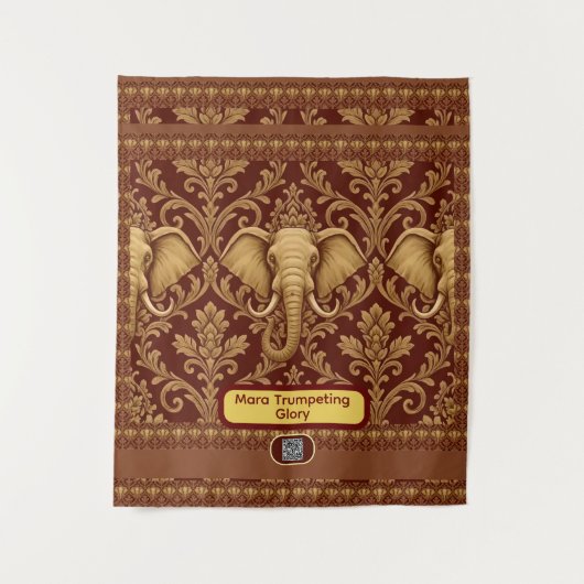 Tenture Personalized African: Elephant Mara Glory | Luxury (Devant)
