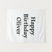 Tenture Personalized Birthday Banner Custom Name Flag Wall (Devant (Horizontal))