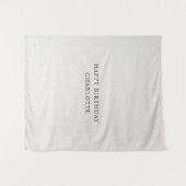 Tenture Personalized Birthday Name Flag Fabric Banner (Devant (Horizontal))