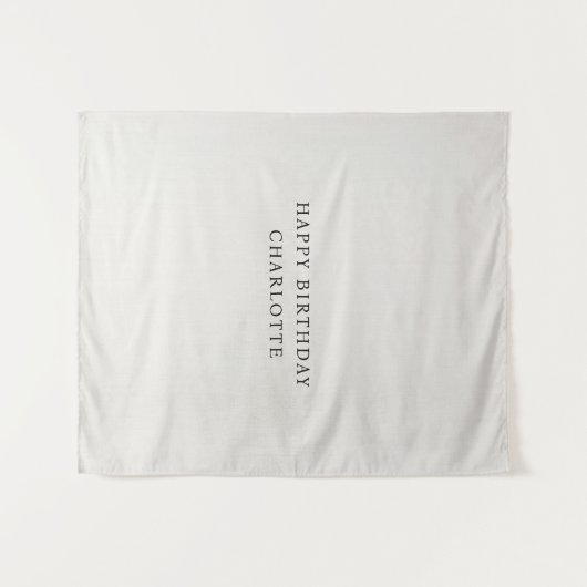 Tenture Personalized Birthday Name Flag Fabric Banner (Devant (Horizontal))