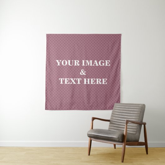 Tenture Personalized Custom Your Own Photo & Text Tapestry (En situation)