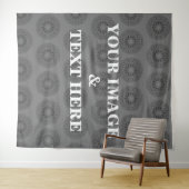 Tenture Personalized Custom Your Own Photo & Text Tapestry (En situation (horizontale))