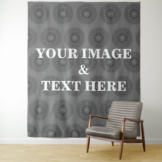 Tenture Personalized Custom Your Own Photo & Text Tapestry (En situation)