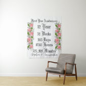 Tenture Personalized first  year anniversary typography  (En situation)