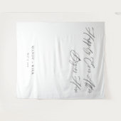 Tenture Personalized Happily Ever After Wedding Backdrop (Devant (Horizontal))