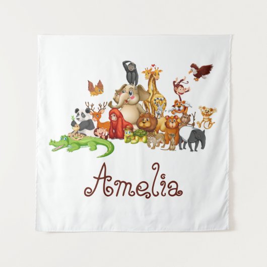 Tenture Personalized Kid's animals (Devant)