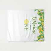 Tenture Personalized Lemon Birthday (Devant (Horizontal))