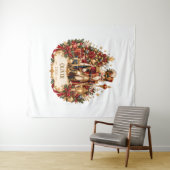 Tenture Personalized Nutcracker Christmas Blanket with Nam (En situation (horizontale))