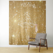 Tenture Personalized Pink Ballet Dance Studio Backdrop (En situation)