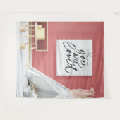 Tenture Personalized Pink Ballet Dance Studio Backdrop (Devant (Horizontal))