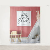 Tenture Personalized Pink Ballet Dance Studio Backdrop (Devant)