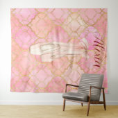 Tenture Personalized Pink Ballet Dance Studio Backdrop (En situation (horizontale))