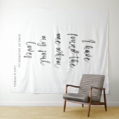 Tenture Personalized Wedding Tapestry Backdrop with Names (En situation (horizontale))