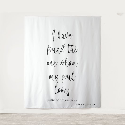 Tenture Personalized Wedding Tapestry Backdrop with Names (Devant)