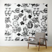 Tenture Personnages Classiques d'Alice au Pays des Merveil (En situation (horizontale))