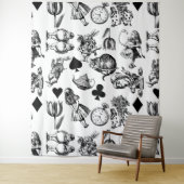 Tenture Personnages Classiques d'Alice au Pays des Merveil (En situation)