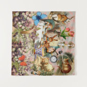 Tenture Personnages de la fête du thé Alice in Wonderland (Devant (Horizontal))