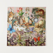 Tenture Personnages de la fête du thé Alice in Wonderland (Devant)