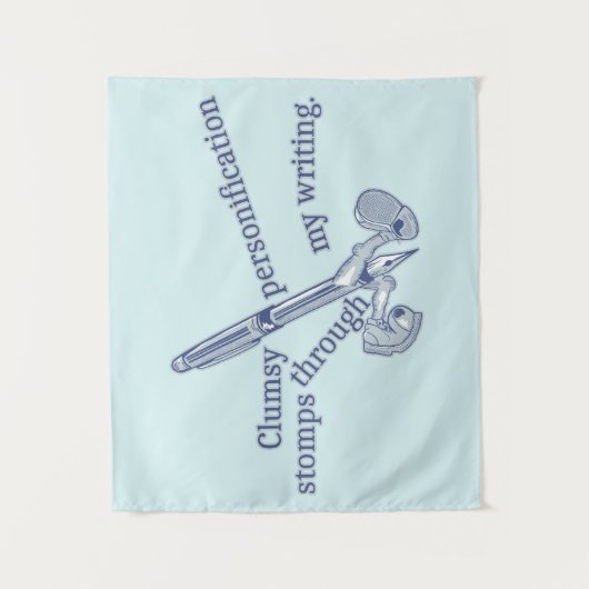 Tenture Personnalisation Drôle Ecriture Créative (Devant)