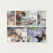 Tenture Personnalisé 5 photos Instagram Collage Signature (Devant (Horizontal))