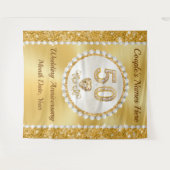 Tenture Personnalisé, Décorations du 50e anniversaire, ARR (Devant (Horizontal))