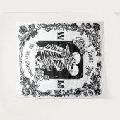 Tenture Personnalisé Je T'Aime À Mort Mariage Squelette (Devant (Horizontal))