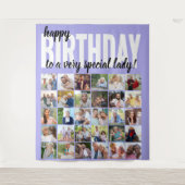 Tenture Personnalisé Joyeux Anniversaire à .. 30 Photo Col (Devant)